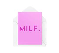 Tongue in Peach CBH1073 Cartes humoristiques pour nouveau-né | Carte Milf | Nouvelle maman, épouse, petite amie, meilleure amie, collègue, félicitations, fête des mères, anniversaire pour elle