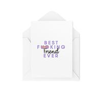 Tongue in Peach CBH1748 Cartes de vœux pour meilleur ami - Carte de vœux unique - Cartes d'anniversaire Bestie - Cartes d'ami