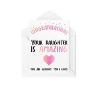 Tongue in Peach CBH306 Carte de félicitations humoristiques pour elle et lui Motif Your Daughter is Amazing
