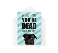 Tongue in Peach Funny Cards CBH37 Carte d'anniversaire humoristique avec inscription « Dog Years You're Dead to Us »