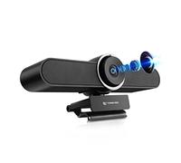 TONGVEO Webcam 4K pour salle de conférence - Webcam avec microphone et haut-parleur, caméra vidéo d'ordinateur grand angle AI Auto Framing - Double microphones - Fonctionne avec Microsoft Teams, Zoom,