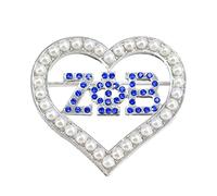 TongXin ZPB Sorority Paraphernalia Gift ZPB Broche en cristal Bracelet de perles 1920 Finer Bijoux pour femme Sororité grecque Bijoux Cadeau pour fraternité, métal, alliage