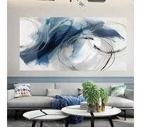 TONGYINLI Affiche sur toile, tableau d'art mural abstrait moderne, peinture esthétique à l'aquarelle, œuvre d'art colorée, décoration murale pour la maison, cadre 70x140 cm
