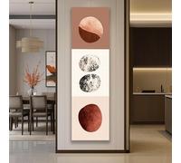 TONGYINLI Art mural floral moderne du milieu du siècle : Affiches à motifs botaniques abstraits, pour le salon, décoration murale de la maison, peinture sur toile (55 x 165 cm/cadre intérieur)
