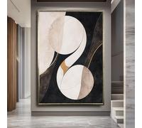 TONGYINLI Grande toile abstraite imprimée, tableau d'art minimaliste moderne, affiche et impression pour salon, décoration murale (30 x 40 cm/cadre intérieur)