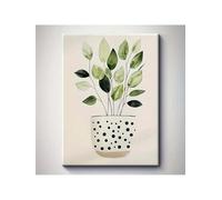TONGYINLI Impression sur toile aquarelle de feuille de Monstera, art mural minimaliste moderne pour chambre, cuisine, décoration d'intérieur (20 x 30 cm, sans cadre)