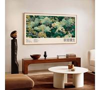 TONGYINLI Impression sur toile de paysage abstrait, inspirée de Yayoi Kusama, décoration murale moderne, cadre 50 x 100 cm