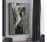 TONGYINLI Impression sur toile moderne abstraite de femme sexy, art mural, peinture, art moderne, affiche pour chambre à coucher, salon, décoration, 50 x 70 cm, avec cadre