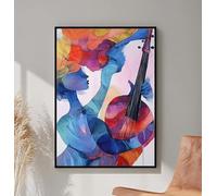 TONGYINLI Peinture à l'huile abstraite de portrait de femme | Toile murale colorée | Grandes affiches et impressions | Décoration de chambre vintage (20 x 30 cm, sans cadre)