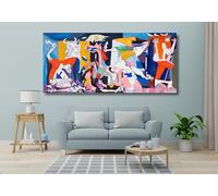 TONGYINLI Reproduction du tableau Guernica de Picasso : grande toile imprimée, affiche et reproduction classique pour la chambre à coucher, décoration murale (60 x 120 cm/sans cadre)