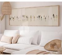 TONGYINLI Tableau minimaliste sur toile, impression abstraite de personnages, grand format horizontal, affiche d'art moderne (55 x 165 cm/sans cadre)