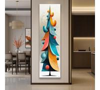 TONGYINLI Tableau sur toile long et étroit, art mural abstrait représentant un arbre, impressions sur toile minimalistes pour la décoration murale du salon (20 x 60 cm/sans cadre)