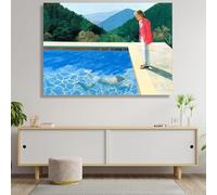 TONGYINLI Tableau sur toile représentant une scène de piscine, art mural figuratif moderne, affiches et impressions de paysages contemporains, décoration intérieure (30 x 40 cm/sans cadre)