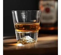 TONGYOU Verres à eau sculptés de style japonais - Verres à whisky Mount Fuji - Verres à cocktail, bar spécial whisky, vin, verres à bière
