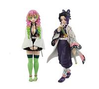Tongyundacheng Lot de 2 figurines d'action Kanroji Mitsuri Kochou Shinobu, Kimetsu No Yaiba, en PVC, modèle de collection, statue de collection, ornements de bureau, 2 pièces