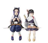 Tongyundacheng Lot de 2 Figurines Kochou Shinobu Tsuyuri Kanao Figurine Kimetsu No Yaiba PVC Anime Personnage Modèle Statue Ornements Collection Cadeaux