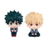 Tongyundacheng Lot de 2 figurines MHA Look Up Izuku Midoriya & Bakugou Katsuki - 10 cm - Personnages mignons - Modèle en PVC - Décoration de bureau - Cadeau d'anime