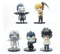 Tongyundacheng Lot de 5 Figurines Set Death Note 10 cm Ryuuku L Yagami Anime Personnage Statue Modèle Collection Ornements De Maison