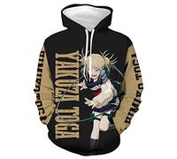 Tongyundacheng My Hero Academia Sweat à capuche Toga Himiko Midoriya Izuku Cosplay Impression 3D Pull unisexe à manches longues Pull décontracté, XXL