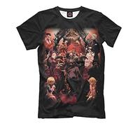 Tongyundacheng Overlord T-Shirt Impression 3D Anime Albedo Ainz Ooal Gown Cosplay Tee Manches Courtes Top Été Décontracté T-shirt Homme, Type 9., XL