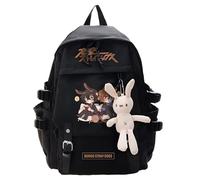 Tongyundacheng Sac à dos Anime Bungo Stray Dogs Student Cartable Dazai Osamu Nakahara Chuuya Imprimé dessin animé Sac à dos de voyage avec pendentif pour garçons et filles