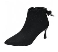 Tongyusm Femmes pointé orteil mi-talon cheville bottes talons Stiletto robe chaussures automne hiver bottes pour la date fête nuit de vacances