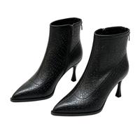 Tongyusm Femmes pointé orteil mi-talon cheville bottes talons Stiletto robe chaussures automne hiver bottes pour la date fête nuit de vacances