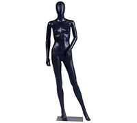 TonHan FC+4B Mannequin de vitrine femme et homme abstrait noir mat laqué (FC+4B femme)
