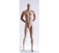 TonHan M-10 MW-11 Mannequin de vitrine homme chauve Couleur peau assise
