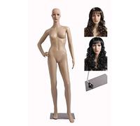 SF-09 mannequin femme 2 perruques es. Personnage mobile. Femme couleur chair, plaque métallique