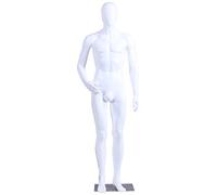 TonHan MC-1W Mannequin de vitrine abstrait mâle/femelle Blanc mat laqué (MC-1W Mann)