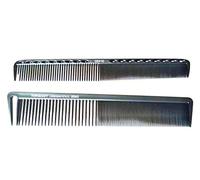 Toni&Guy Lot de 2 peignes antistatiques professionnels en carbone Noir
