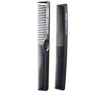 Toni&Guy Lot de 2 peignes antistatiques professionnels en carbone Noir