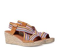 TONI PONS Aitana Espadrilles plates pour femme en crochet en coton, multicolore, 34 EU