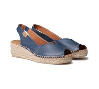 TONI PONS BERNIA-P Espadrilles compensées pour femme style peep toe en cuir, Océan, 42 EU
