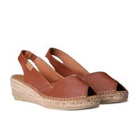 TONI PONS Bernia-PM Espadrilles compensées en cuir, Nougat, 42 EU