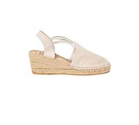 Toni Pons Espadrilles compensées en daim avec sangle élastique pour femme, stone, 41 EU