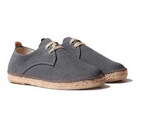 Espadrille à Lacets pour Hommes en Tissu de Coton - Dixon - Noir, 43 EU
