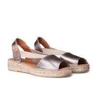 TONI PONS ETNA - Alpargata pour Femme en Tons Lisses fabriquée en Cuir., bronze, 43 EU