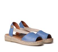 TONI PONS ETNA Espadrilles pour femme en tons lisses en cuir., Denim, 39 EU