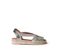 Espadrille en Cuir pour Femme - ETNA Platine, 37 EU