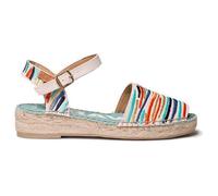 TONI PONS Garbet Sandales plates pour femme avec broderie multicolore