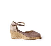 TONI PONS Lloret-5 - Espadrille compensée pour Femmes dans des Tons Unis de en Daim.