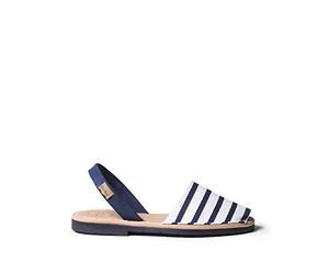 TONI PONS Menorquinne pour Femme en Cuir - Mao-BR Ecru-Marine, 42 EU