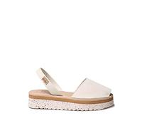 TONI PONS Menorquinne pour Femme en Cuir Nobuck - SINEU-N Beige, 35 EU