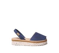 TONI PONS Menorquinne pour Femme en Cuir Nobuck - SINEU-N Marine, 35 EU