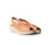 TONI PONS BERNIA-P - Espadrille compensée Style Peep Toe pour Femme en Cuir.