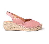 Espadrille compensée en Cuir pour Femme - BERNIA-P - Pale, 35 EU