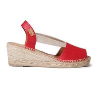 Espadrille à talon compensé moyen en cuir | TEIDE-P 40