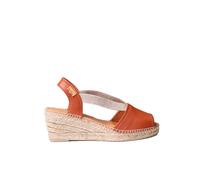 Espadrille à talon compensé moyen en cuir | TEIDE-P 37